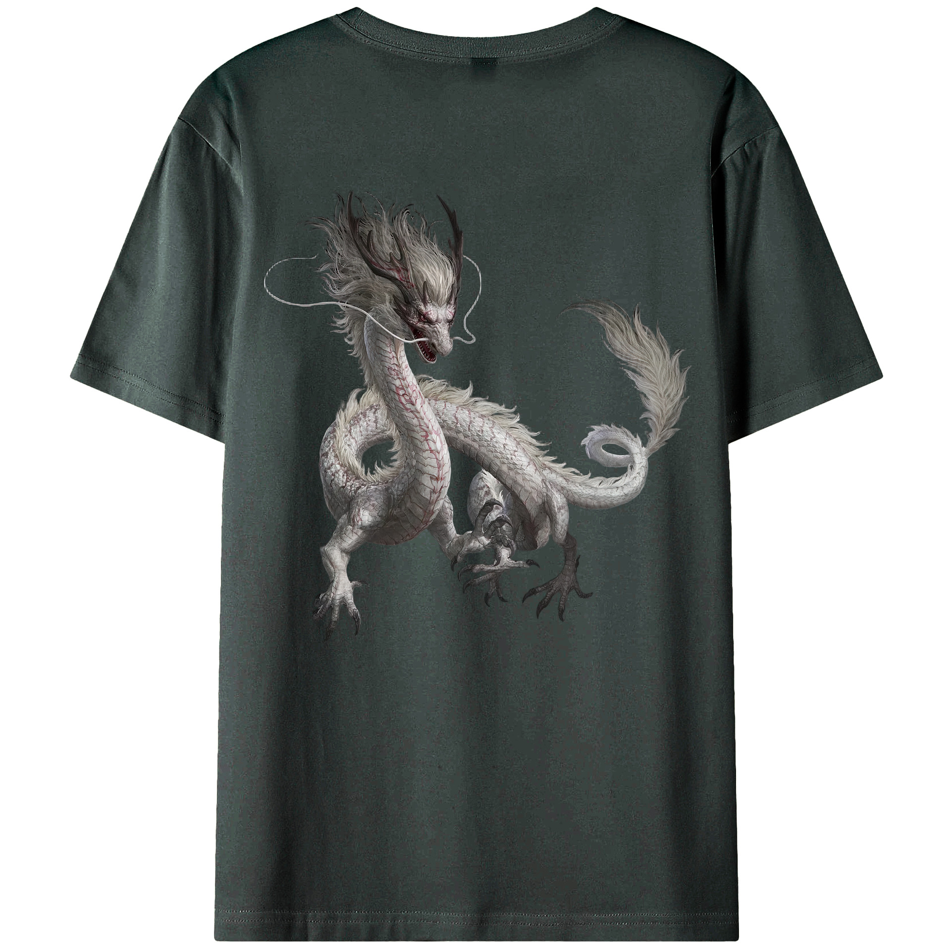 （画像用） Ne Zha 2 ナタ 魔童の大暴れ 綿100％ メンズ半袖Tシャツ（バックプリント） 通気性
